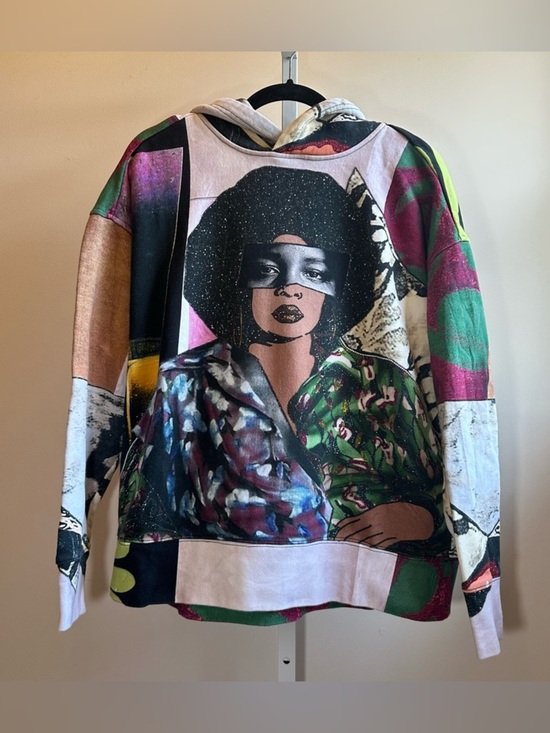 Rome Pays Off Tops - Rome Pays Off Mickalene Thomas Afro Goddess Hoodie Sweatshirt Large